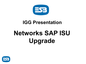 DRAFT ESB Networks SAP Upgrade presentation v1.0