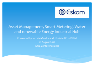 Asset Management, Smart Metering, Water and