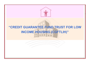 credit guarantee fund trust for low income housing (cgftlih)