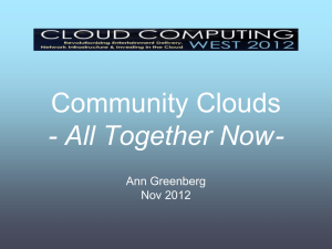 Community Clouds - All Together Now -