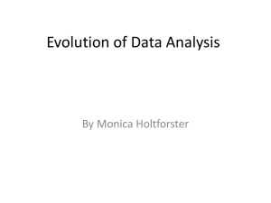 Evolution of Data Analysis