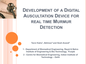 Development of a Digital Auscultation Device for real time