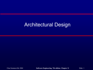 Architectural design 1 - Systems, software and technology