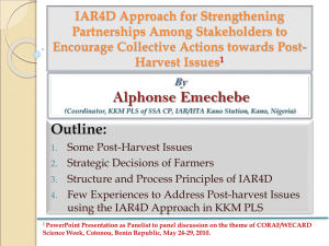IAR4D Approach for Strengthening Partnerships Among