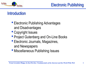 Electronic Publishing Advantages and Disadvantages