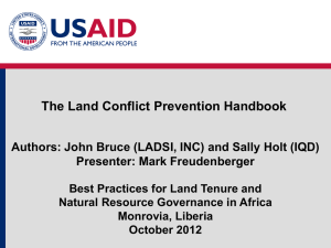 Module 2: Land and Conflict Prevention Handbook (Freudenberger)