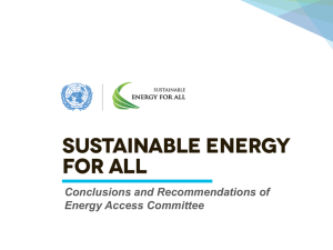 Recommendations - Sustainable Energy for All