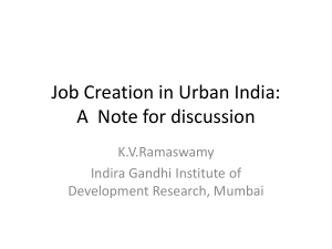 Job Creation in Urban India