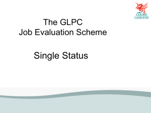 The GLPC Job Evaluation Scheme