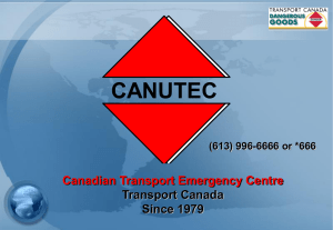 CANUTEC - Commercial Vehicle Safety Alliance