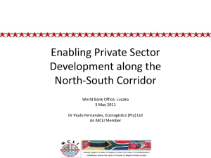 Enabling Private Sector Development Along The North-South