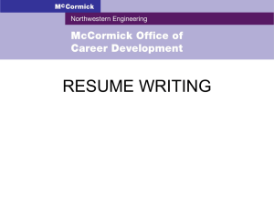 Resumepowerpoint - McCormick School of Engineering and