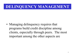 DELINQUENCY MANAGEMENT