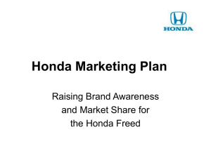 Honda Marketing Plan
