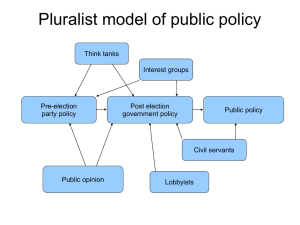 Interest groups and policy networks