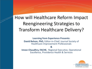 How will Healthcare Reform Impact Reengineering