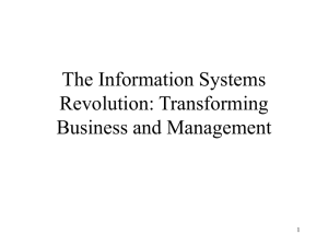 The Information Systems Revolution: Transforming