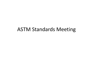 ASTM Standards Meeting