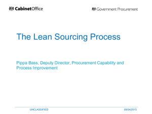 The Lean Sourcing Process