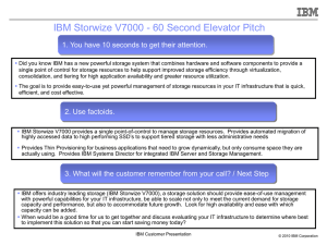 IBM Storwize V7000 Customer Presentation