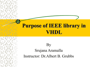 Purpose of IEEE library in VHDL