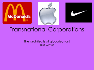 Powerpoint 4 - Transnational Corporations