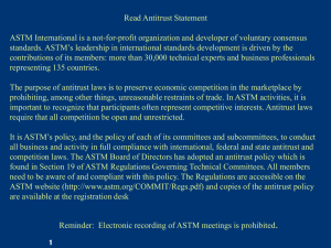 Subcommittees - ASTM International