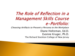 The Role of Reflection in a Managmeent Skills Cour