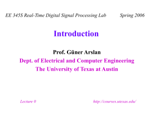 Introduction - Embedded Signal Processing Laboratory