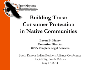 Consumer Protection in Native Communities