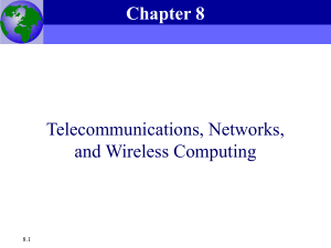 Chapter 8 Telecommunications, Networks, and Wireless Computing
