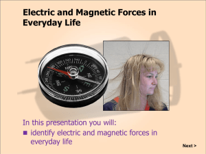 Electric and magnetic forces in everyday life