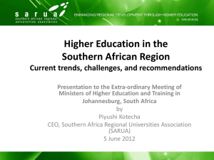 Trends in higher education provision