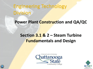 Section 3.1 – Steam Turbine Fundamentals