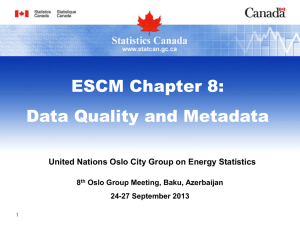 Chapter 8 - Data Quality and Metadata