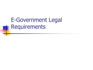 E-Government Legal Requirements