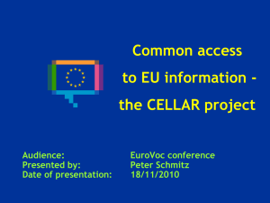 Common access to EU information - the CELLAR project presentation