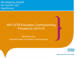 Workforce Plans: Impact on Education Commissioning Intentions