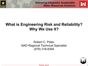 Quantifying Engineering Risk - Corps Risk Analysis Gateway