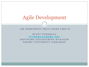 Agile Development ..or something that looks like it