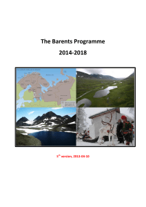The Barents Programme 2014-2018