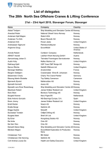 List of delegates - Tekniske Foreningers Servicekontor AS