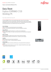 Data Sheet Fujitsu ESPRIMO C720 Desktop PC