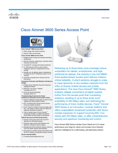 Cisco Aironet 3600 Series Access Point Data Sheet