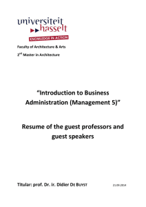 “Introduction to Business Administration (Management 5