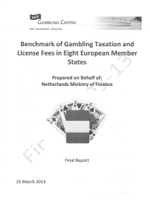 Benchmark of Gambling Taxation and License