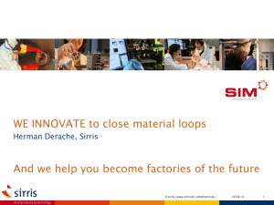 WE INNOVATE to close material loops