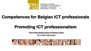 Competences for Belgian ICT professionals