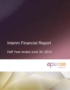 Aperam HY Report 2014