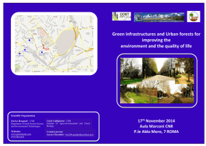 Green Infrastructures and Urban forests for Improving the